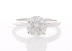 18ct White Gold Single Stone Prong Set Diamond Ring 2.01 Carats