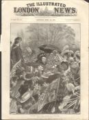 Queen Victoria Trip To Ireland “Phoenix Park “ Antique Print