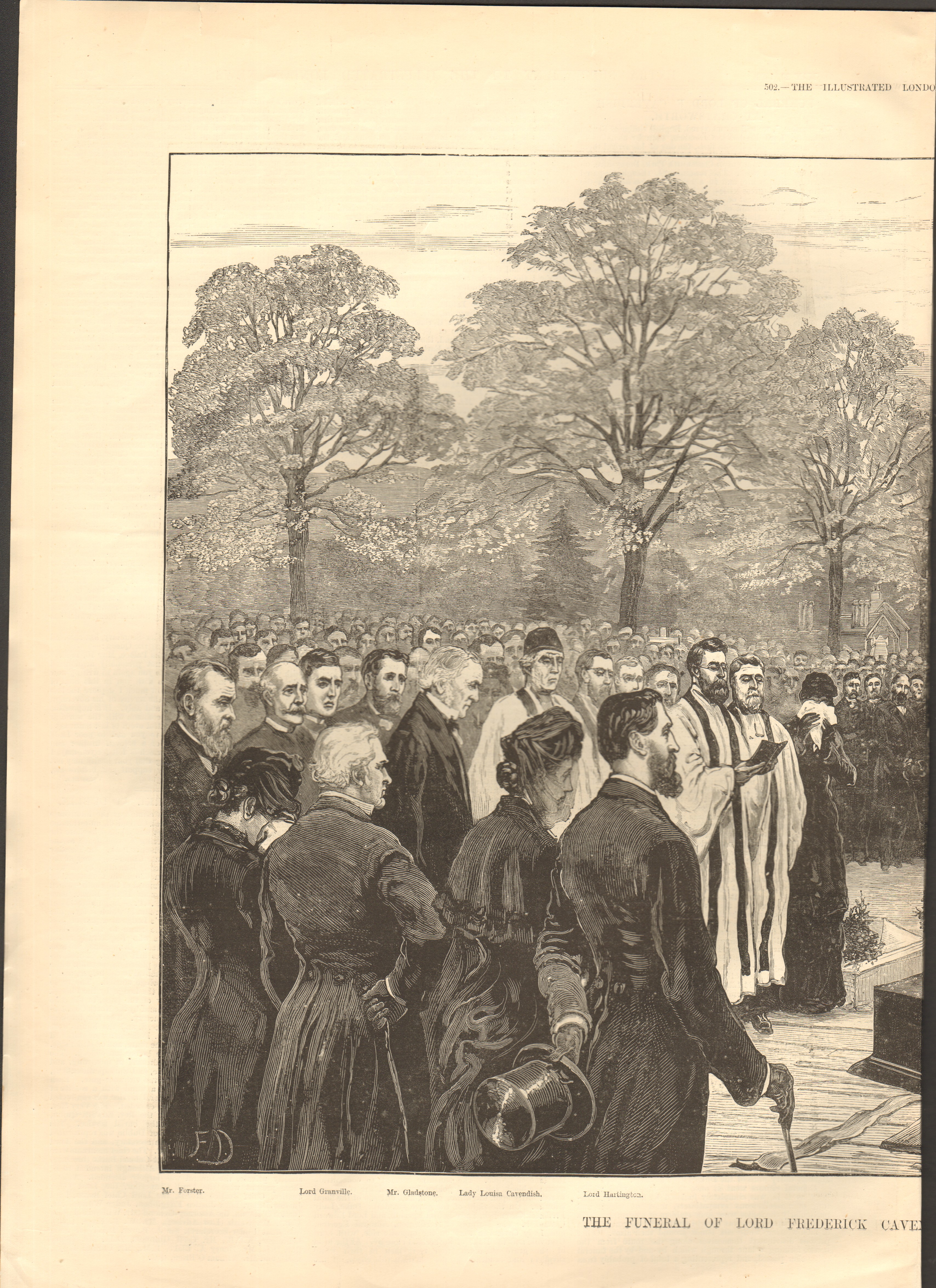 The Phoenix Park Murders "Lord Cavendish Funeral" Antique Print 1882 - Image 2 of 3