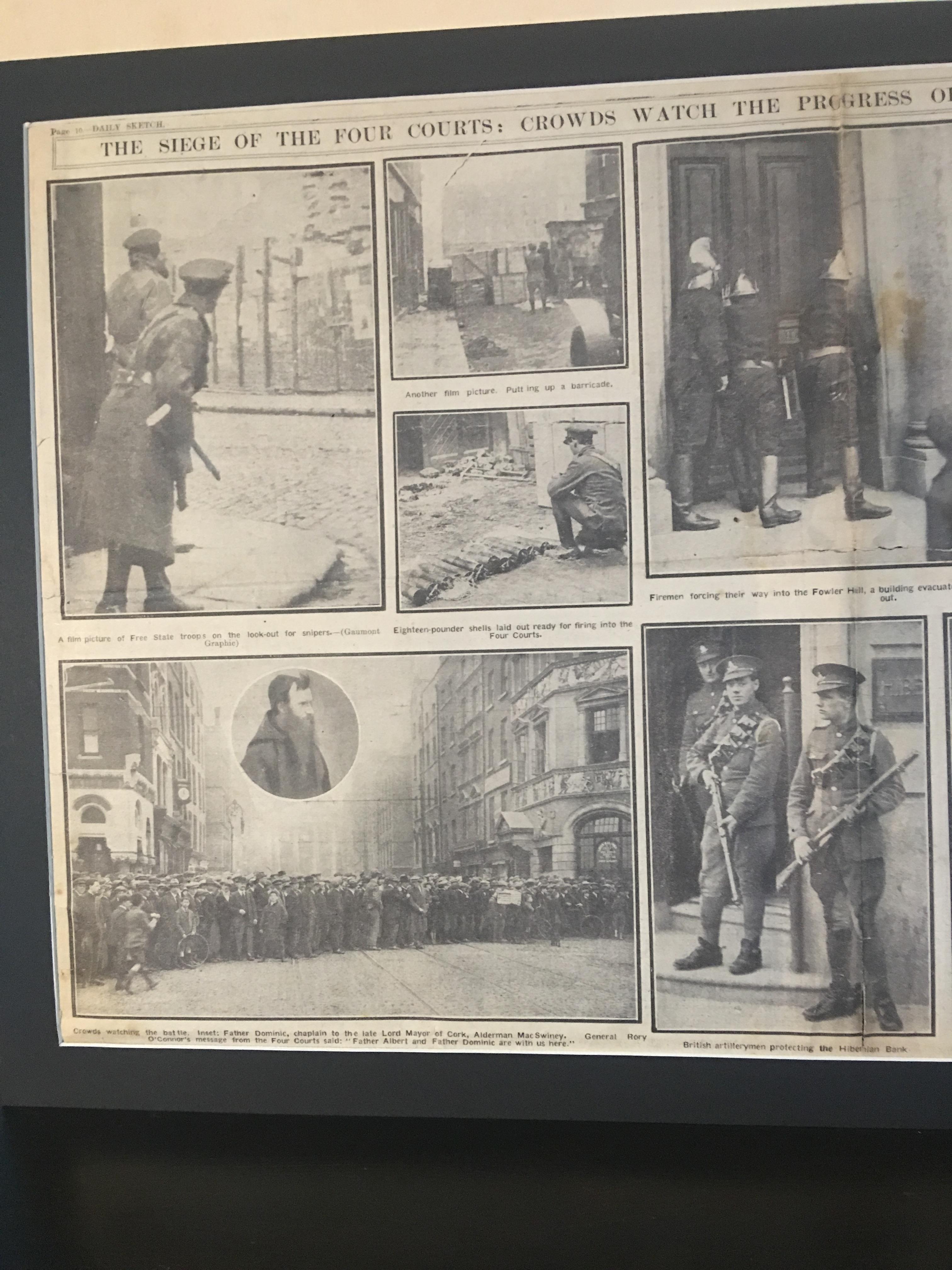 The Siege Of The Four Courts Double Page Mounted The Civil War 1921 - Image 2 of 4