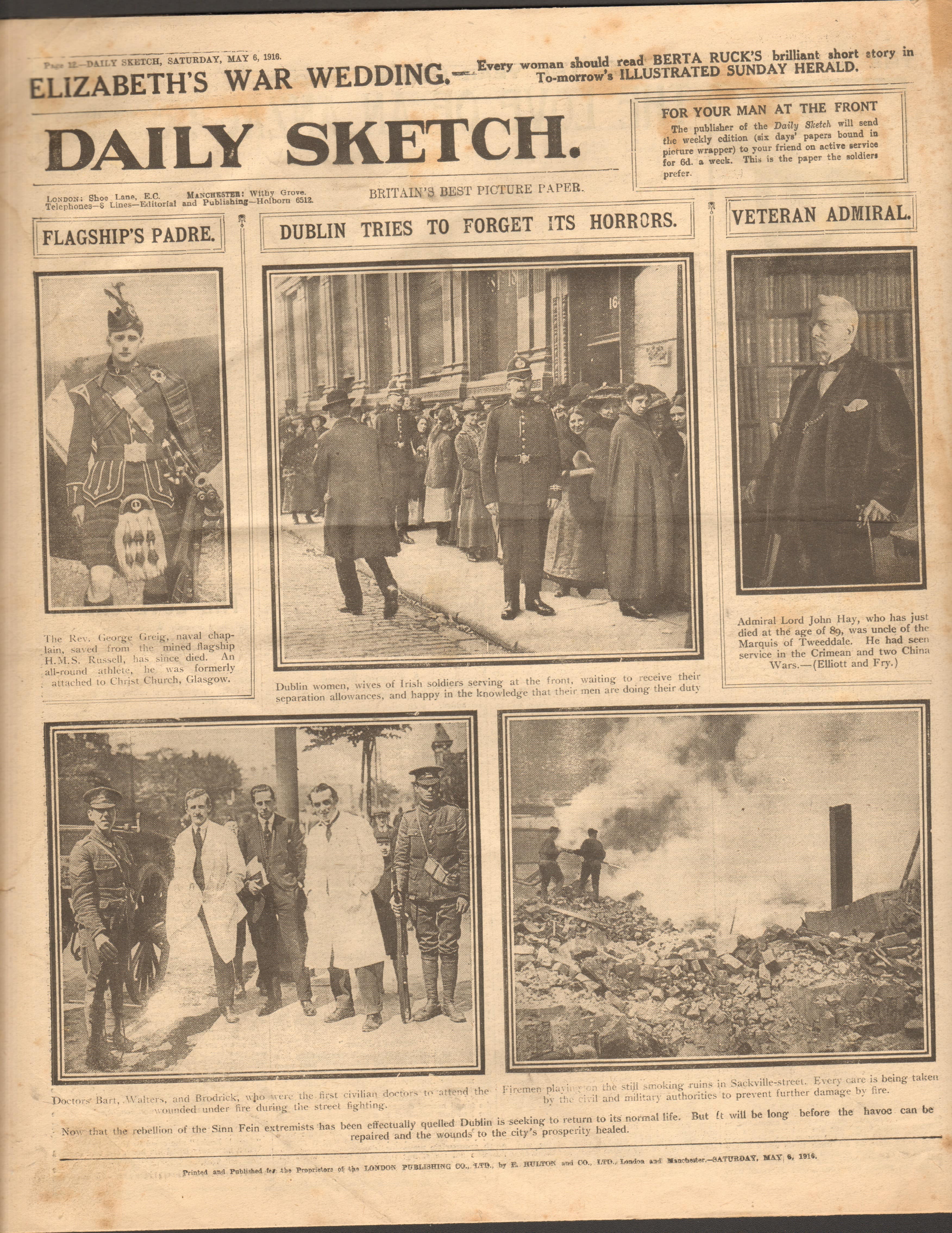 Easter Rising 1916 Reports Of The Rising Original Newspaper Leaders Executed - Image 4 of 5