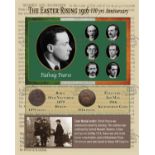 Patrick Pearse Rare Birth & Death Easter Rising Montage 1916 Coin Set