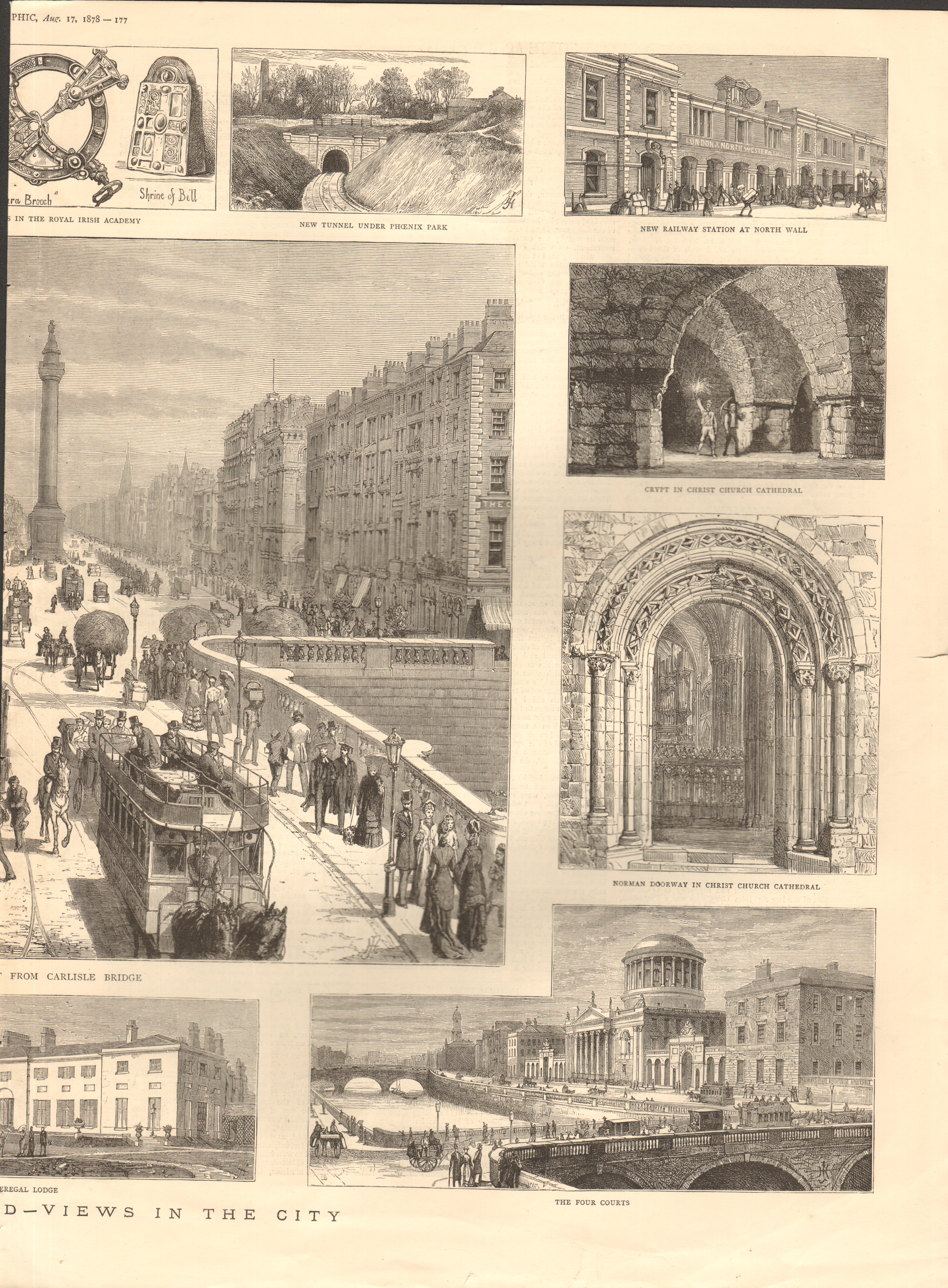 Double Page "The Beauty Of Dublin" Antique Print 1878 - Image 3 of 3