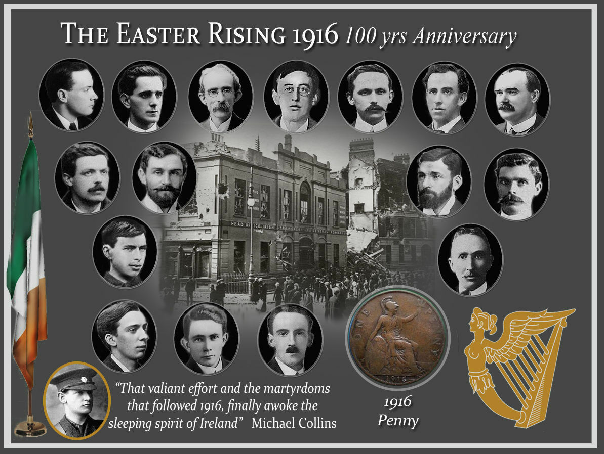 Easter Rising 1916 100th Anniversary Original Penny Metal Information Plaque