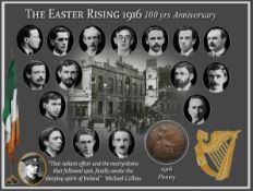 Easter Rising 1916 100th Anniversary Original Penny Metal Information Plaque