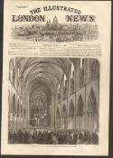 Reopening St Patricks Cathedral Dublin Antique Print 1865