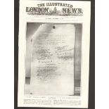 Original Front Cover London Illustrated News Signing Of The Peace Treaty