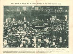 Rare Double Page Dail Eireann In Session Discuss British Peace Proposals 1921