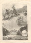 Queen Victoria Trip To Ireland “ Places To Visit “ Antique Print 1900