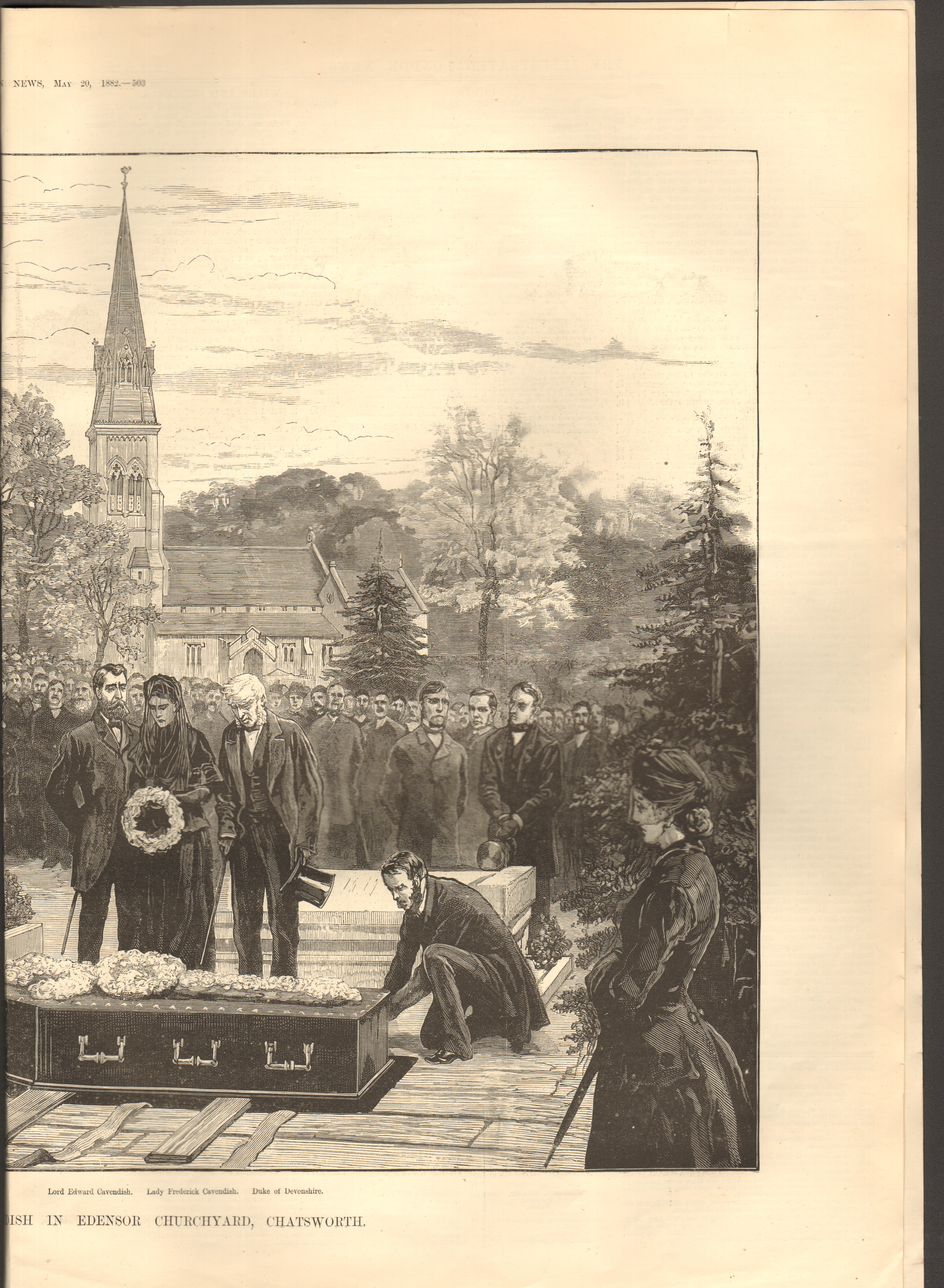 The Phoenix Park Murders "Lord Cavendish Funeral" Antique Print 1882 - Image 3 of 3