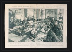 Britain and Sinn Fein at the conference table mounted Double-Page Spread