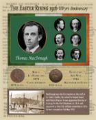 Thomas MacDonagh Executed Leader Easter Rising 1916 Rare Birth & Death Montage