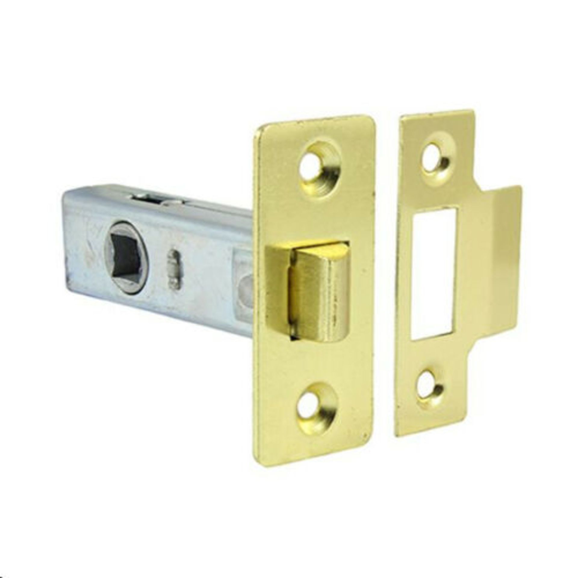 10x Tubular Mortise Latch Brass - 63mm