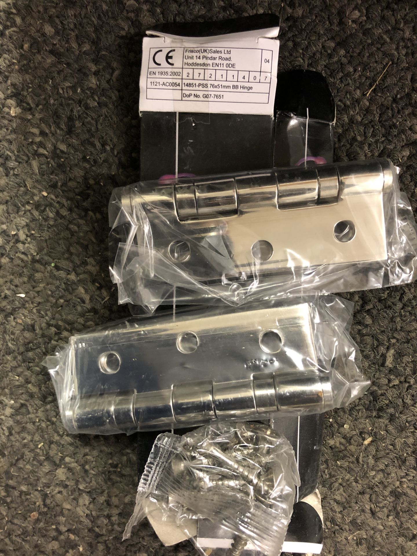 5x Eclipse Stainless Steel Ball Bearing Butt Hinge 76 X 51 Mm Internal Door - Pair Inc Screws