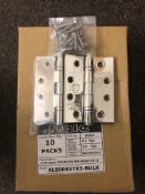 5 Pairs Of 4x 3 Inch Polished Stainless Steel Hinges Grade 13 With Screws