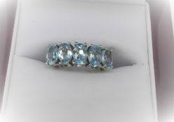 GOLD 5 STONE TOPAZ RING