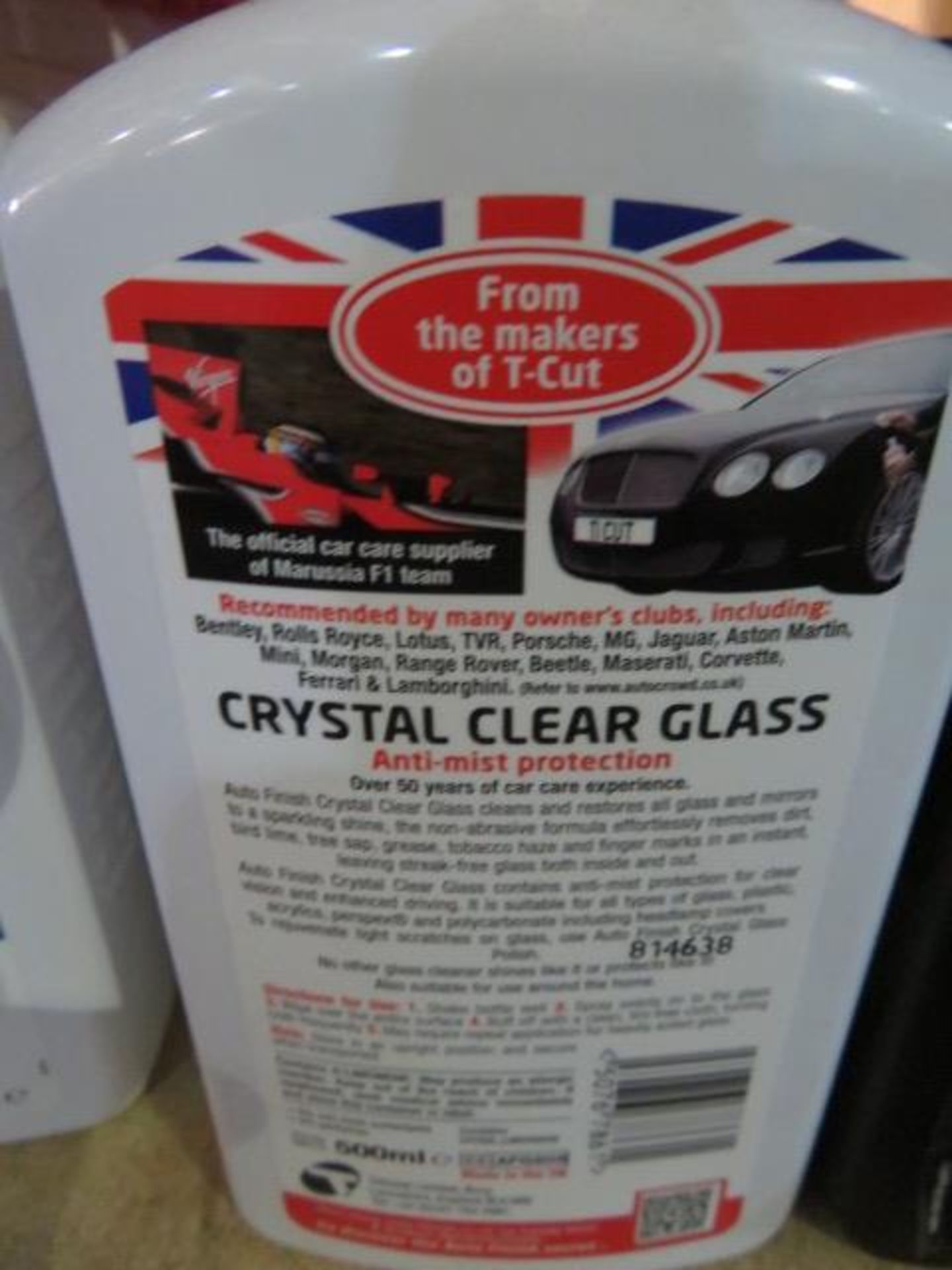 12 x Auto Finish Crystal Clear Glass 500ML. UK DELIVERY AVAILABLE FROM £14 PLUS VAT - HUGE PRO... - Image 2 of 2