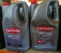 6x Items to include: 3x Carlube Engine Oil 10W40 5L. 3X Carlube Engine Oil 15W40 5L. UK DELIVER...