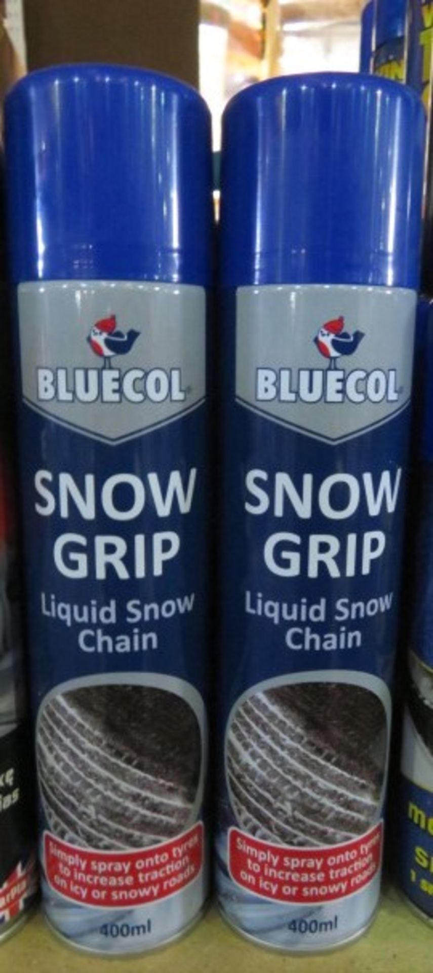 12x Bluecol Snow Grip Spray. 400ml. UK DELIVERY AVAILABLE FROM £14 PLUS VAT - HUGE PROFIT POTE...