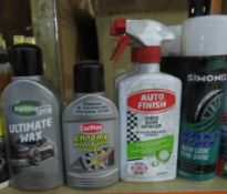 7x Items to include: 2x Simoniz Back to Black Tyre Shine 500ml , 2x Auto Finish Speed Shine Det...