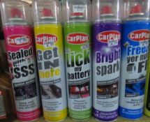 14x Items to include: 4x Carplan Freeze Yer Nuts Off 400ml. 2X Bright Spark 400ml. 3X Lick My B...