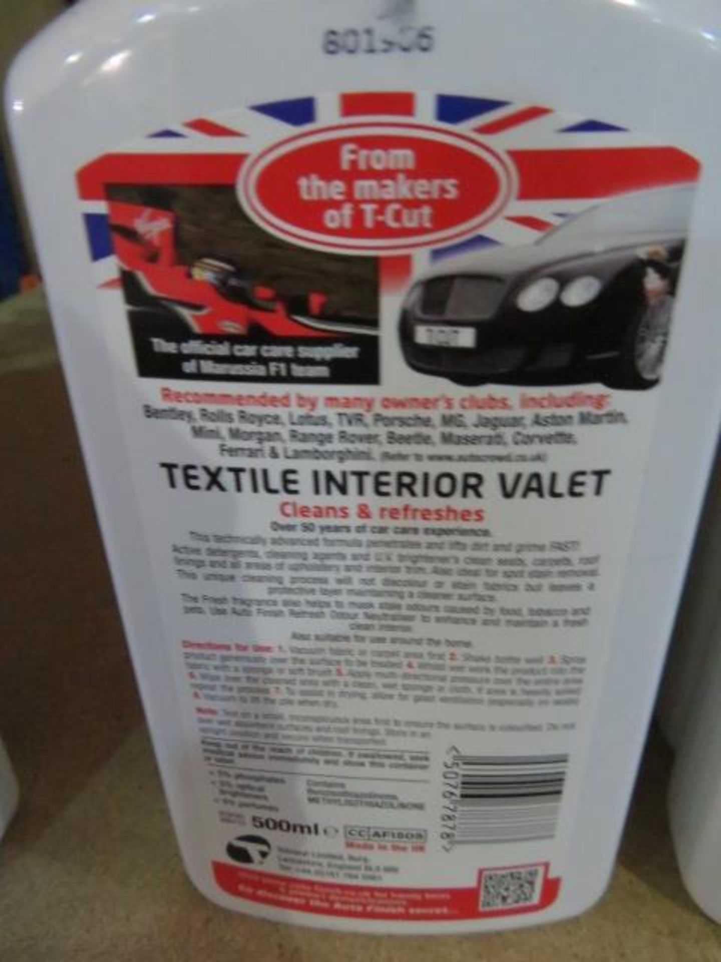 12 x Auto Finish Textile Interior Valet 500ML. UK DELIVERY AVAILABLE FROM £14 PLUS VAT - HUGE ... - Image 2 of 2