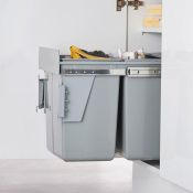 (NN95) 40L Pull-Out Cupboard Bin Save valuable floorspace in your kitchen and keep an unsightl...