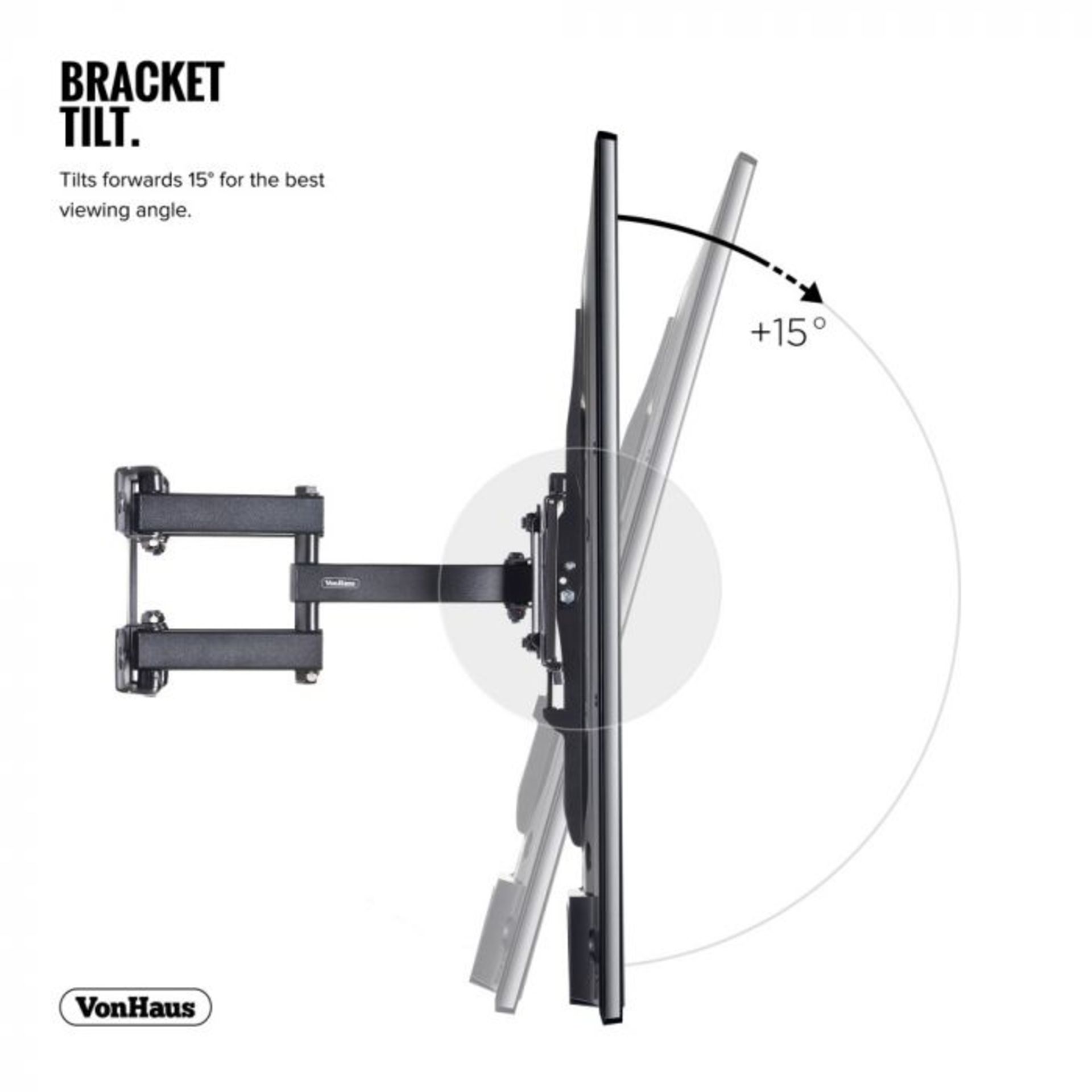 (V14) 23 - 56" Double Arm TV Bracket VESA Compatibility: 75x75mm, 100x100mm, 200x200mm, 300x30... - Image 2 of 4