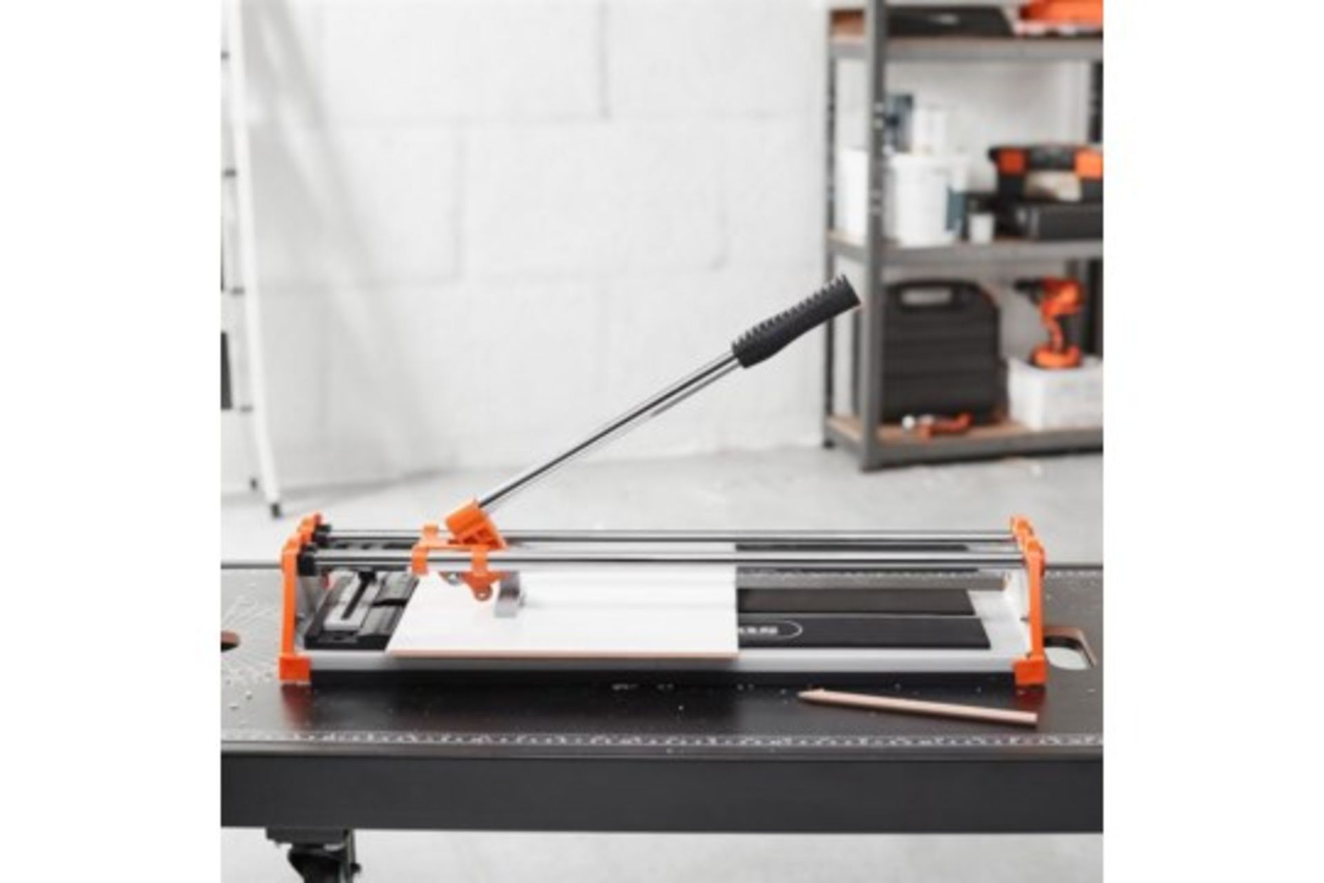 V78) Manual Tile Cutter 430mm Make precise diagonal and straight cuts into floor and wall tiles...