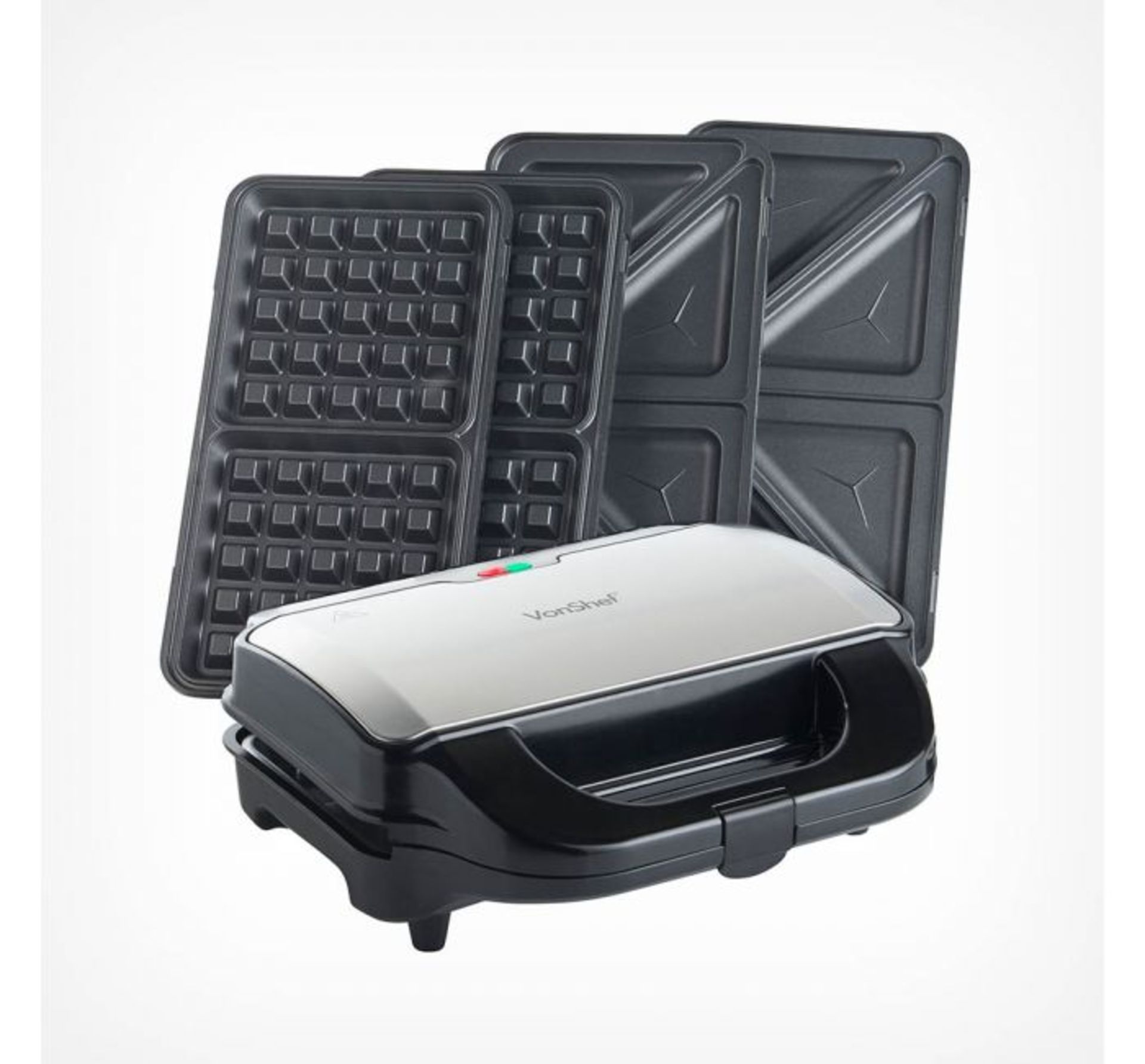 (X38) Sandwich & Waffle Maker. Large, deep removable plates & Non-stick coating for easy food r... - Image 3 of 3