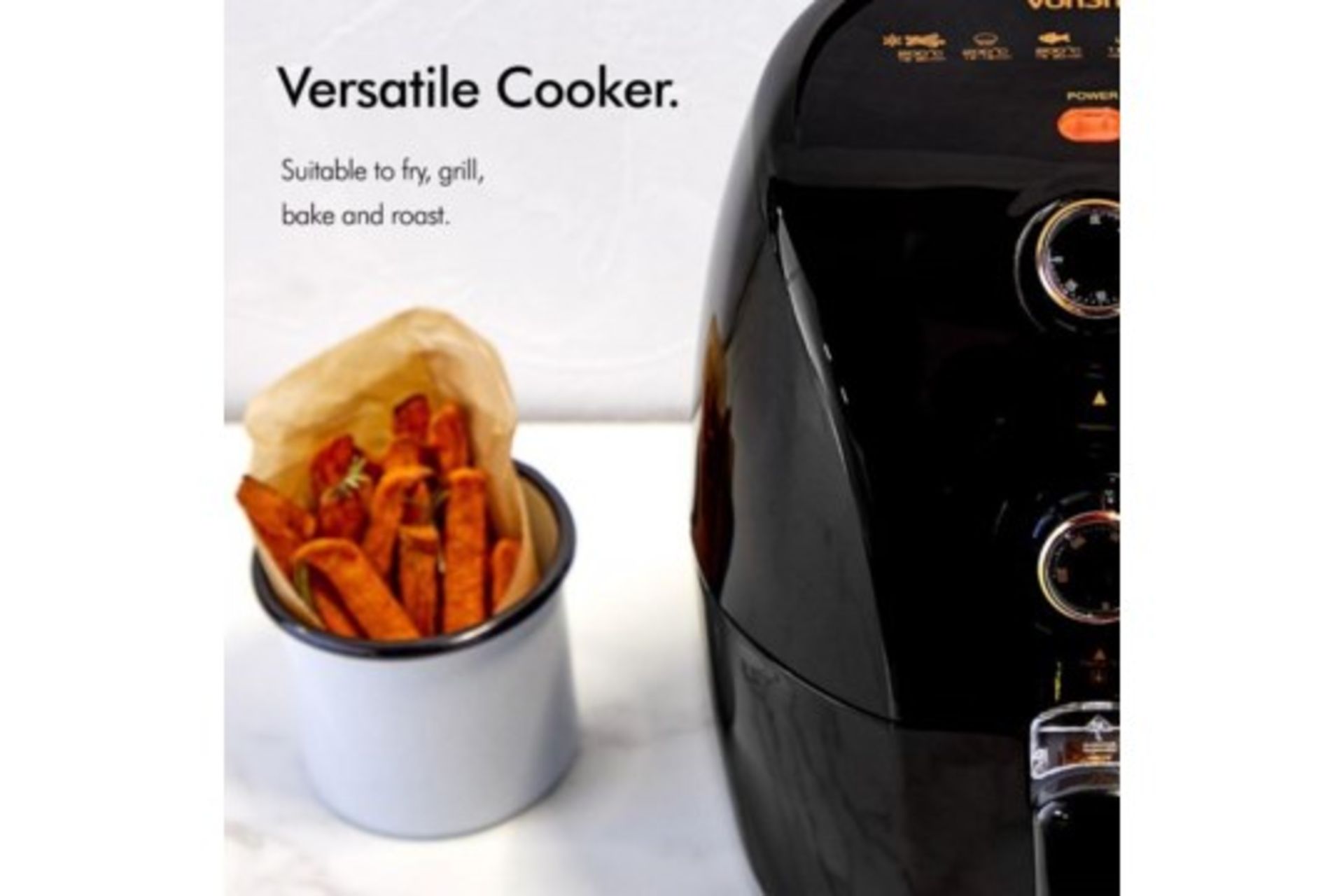 S433) 1.5L Air fryer All the taste of deep fat frying with up to 80% fewer calories. Vapour st... - Image 3 of 4