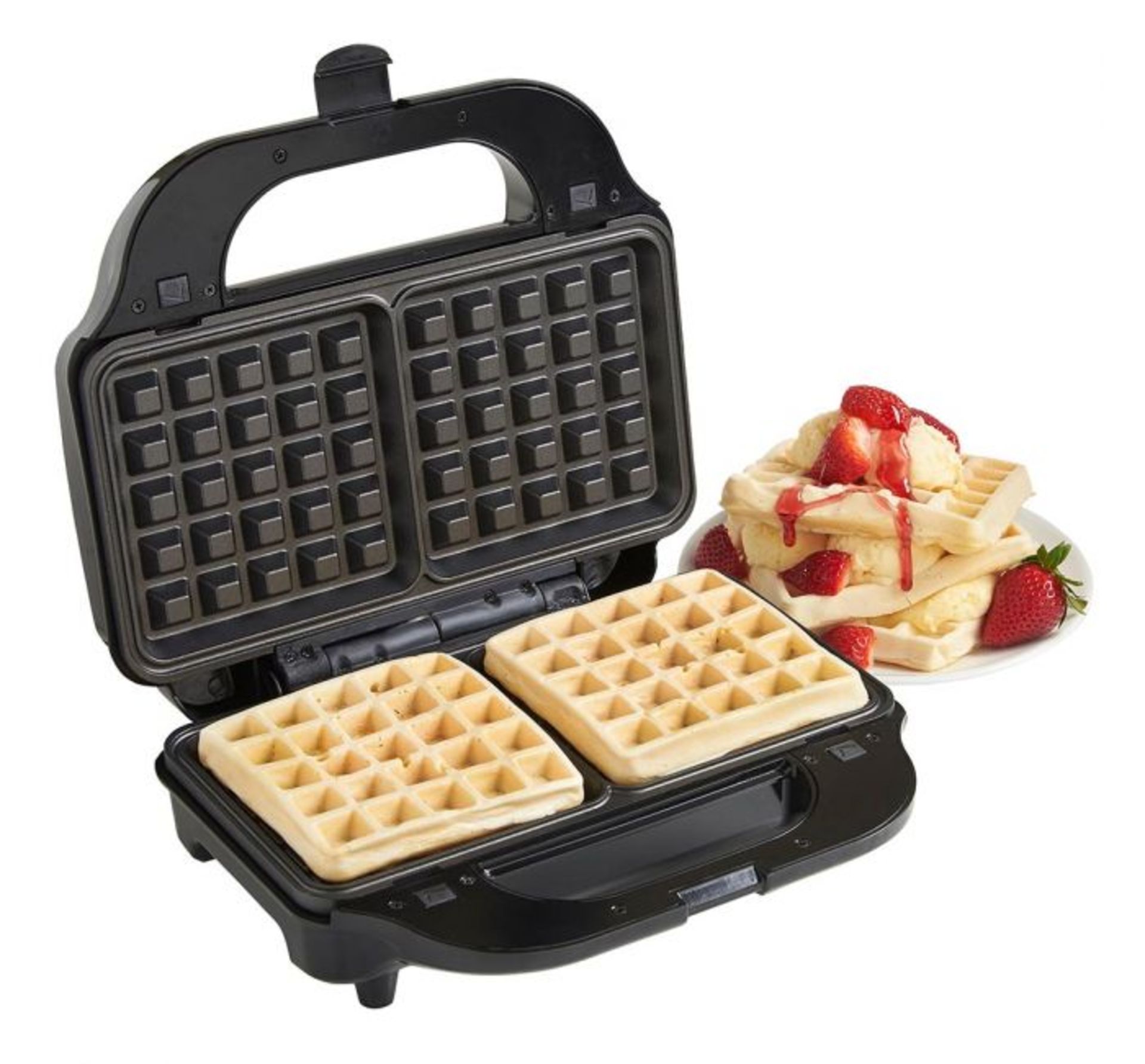 (X38) Sandwich & Waffle Maker. Large, deep removable plates & Non-stick coating for easy food r... - Image 2 of 3