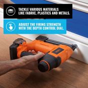 (S38) 18V Li-ion Cordless Nailer Stapler Includes 500x staples 19mm, 500x brad nails 25mm and ...