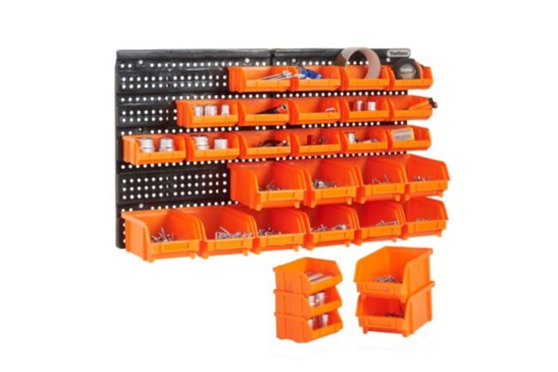 S417) 30pc Storage Bin Organiser Versatile 30 bin storage solution for workshops, garages and s... - Image 4 of 4