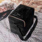 (NN62) Black Velvet Makeup Case Look good on-the-go with a stylish carry case finished in a so...