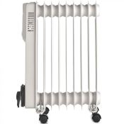 (S45) 9 Fin 2000W Oil Filled Radiator - White Powerful 2000W radiator with 9 oil-filled fins ?...