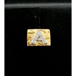 Jewellery 18ct Gold & Diamond Tie Pin Letter 'A'