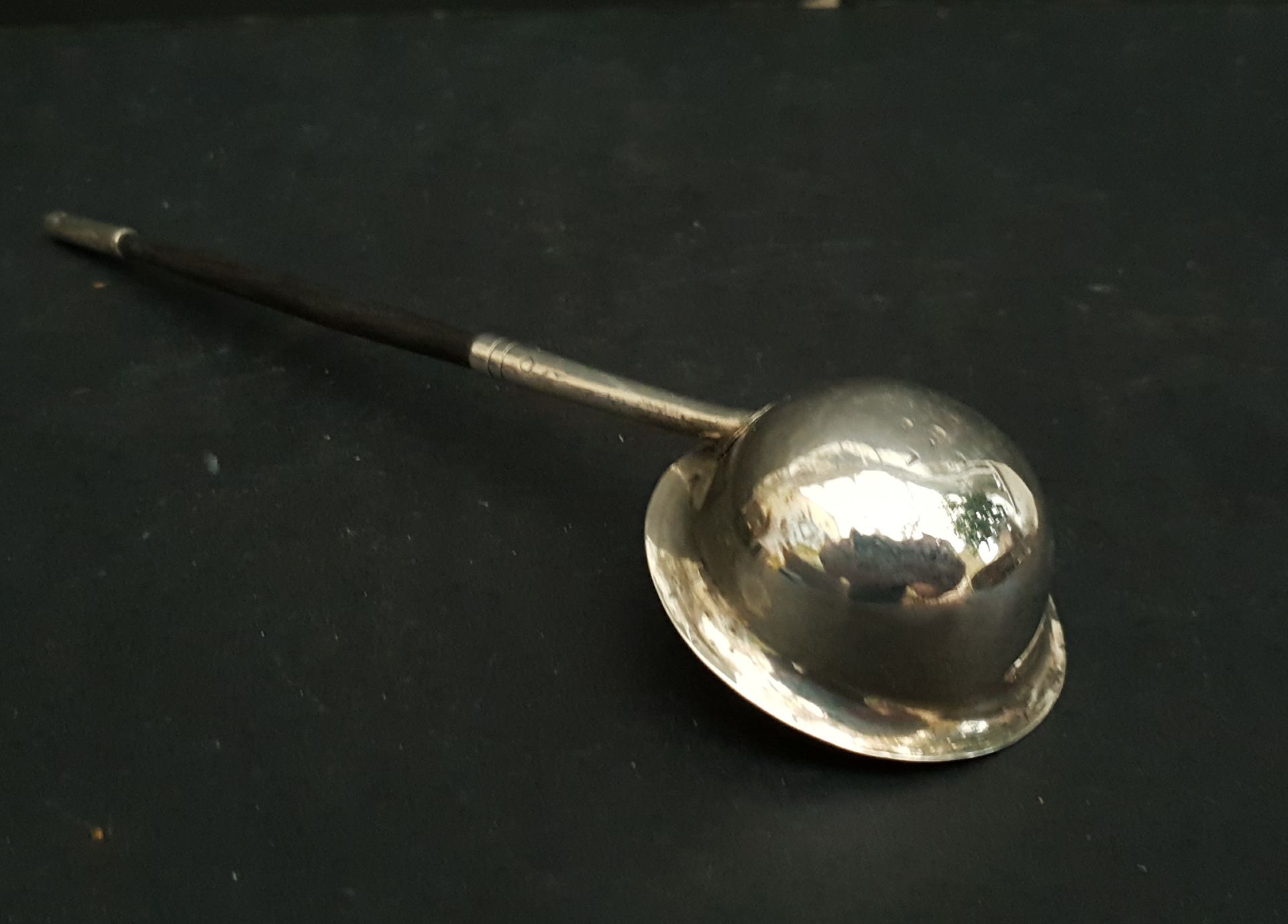 Sterling Silver Toddy Ladle Birmingham Ebonised Handle - Image 2 of 2