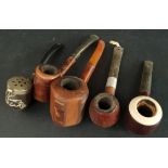 Vintage Collection 5 Smoking Pipes Includes Ropp Brettner and Raiz