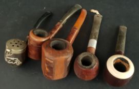 Vintage Collection 5 Smoking Pipes Includes Ropp Brettner and Raiz