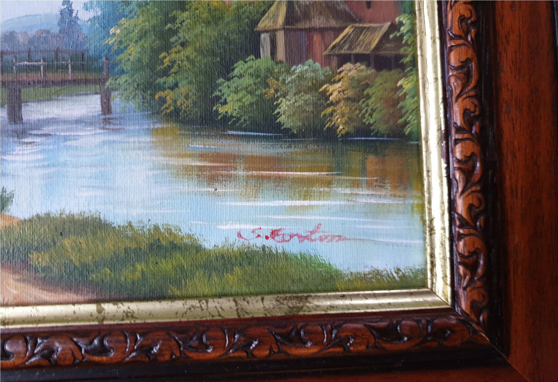 Art 2 x Oil Paintings Country Scenes Both signed - Image 5 of 6