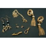 Parcel of Gold Coloured Greyhound Costume Jewellery
