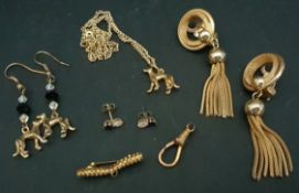 Parcel of Gold Coloured Greyhound Costume Jewellery