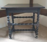 Antique Furniture 17c Table With Bobbin Turned Legs