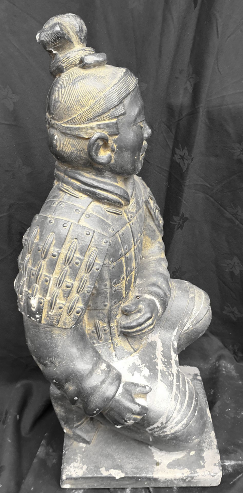 Large Stone Chinese Terracotta Style Warrior Statue - Image 2 of 3