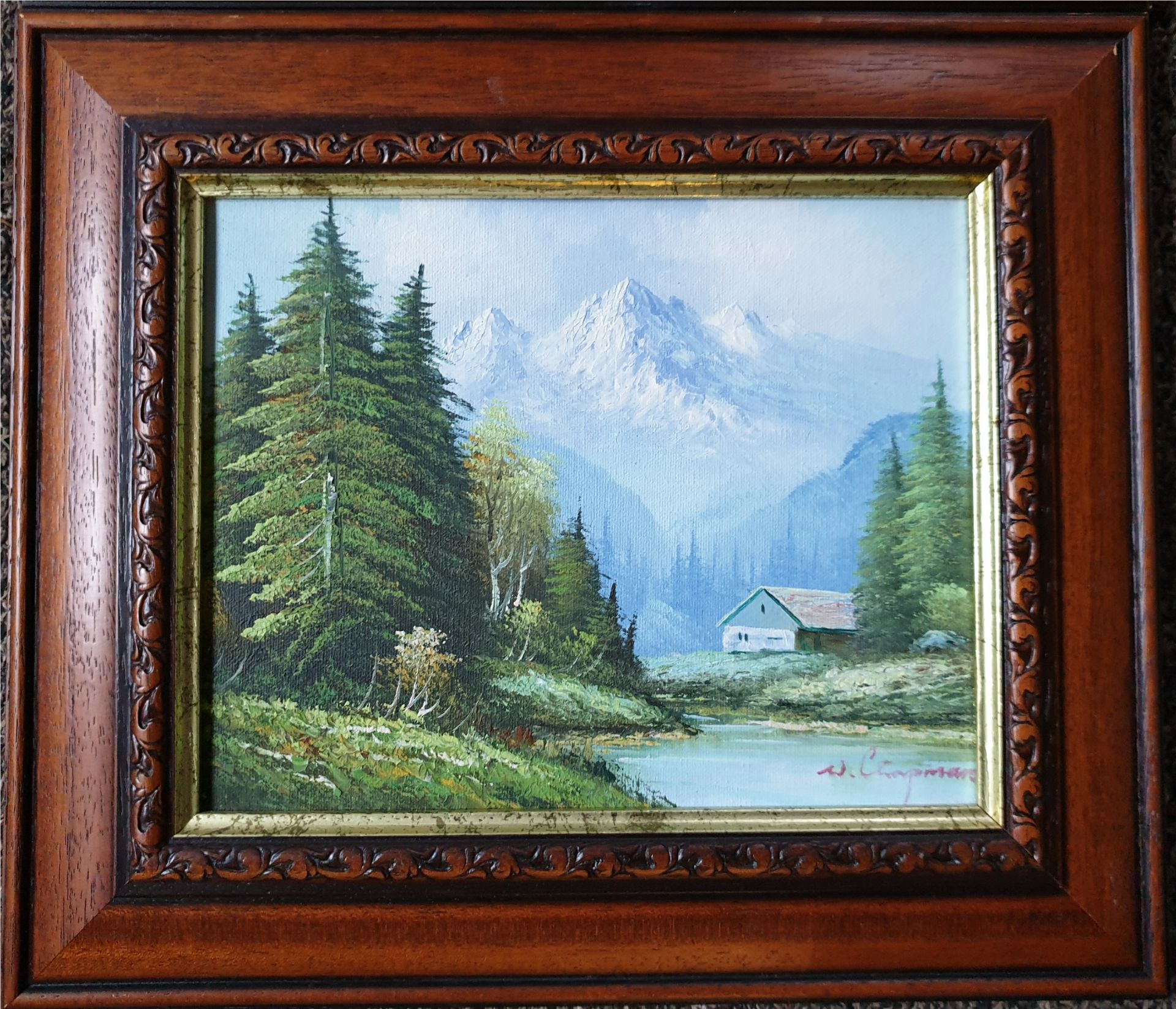 Art 2 x Oil Paintings Country Scenes Both signed - Image 2 of 6