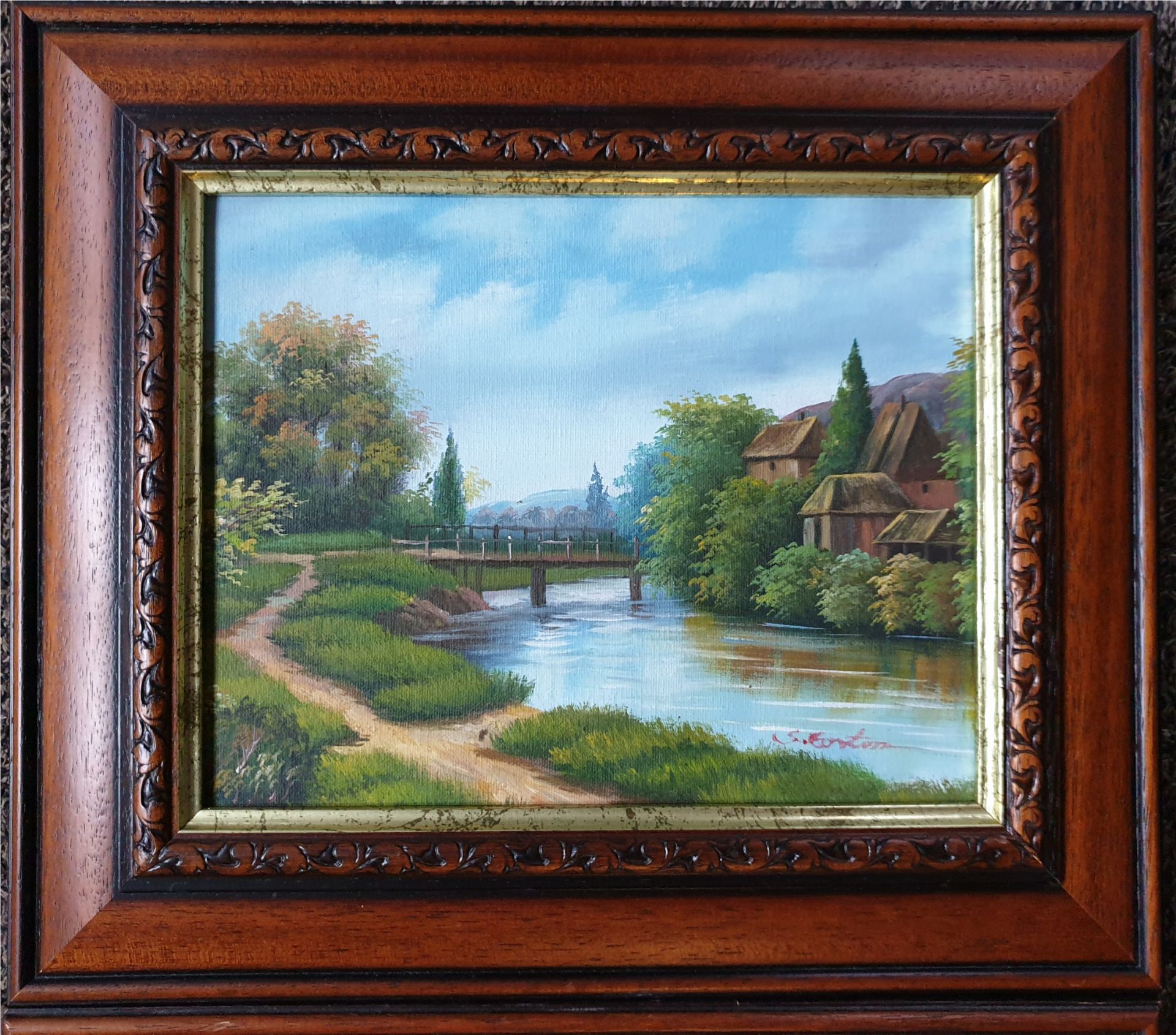 Art 2 x Oil Paintings Country Scenes Both signed - Image 4 of 6