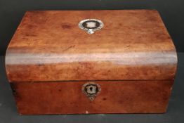 Antique Victorian Wooden Sewing Box and Contents