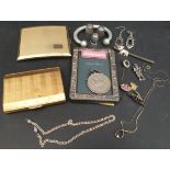 Vintage Picture Frame and Costume Jewellery
