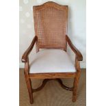 Furniture John Lewis Rattan Backed Arm Chair & A Foot stool
